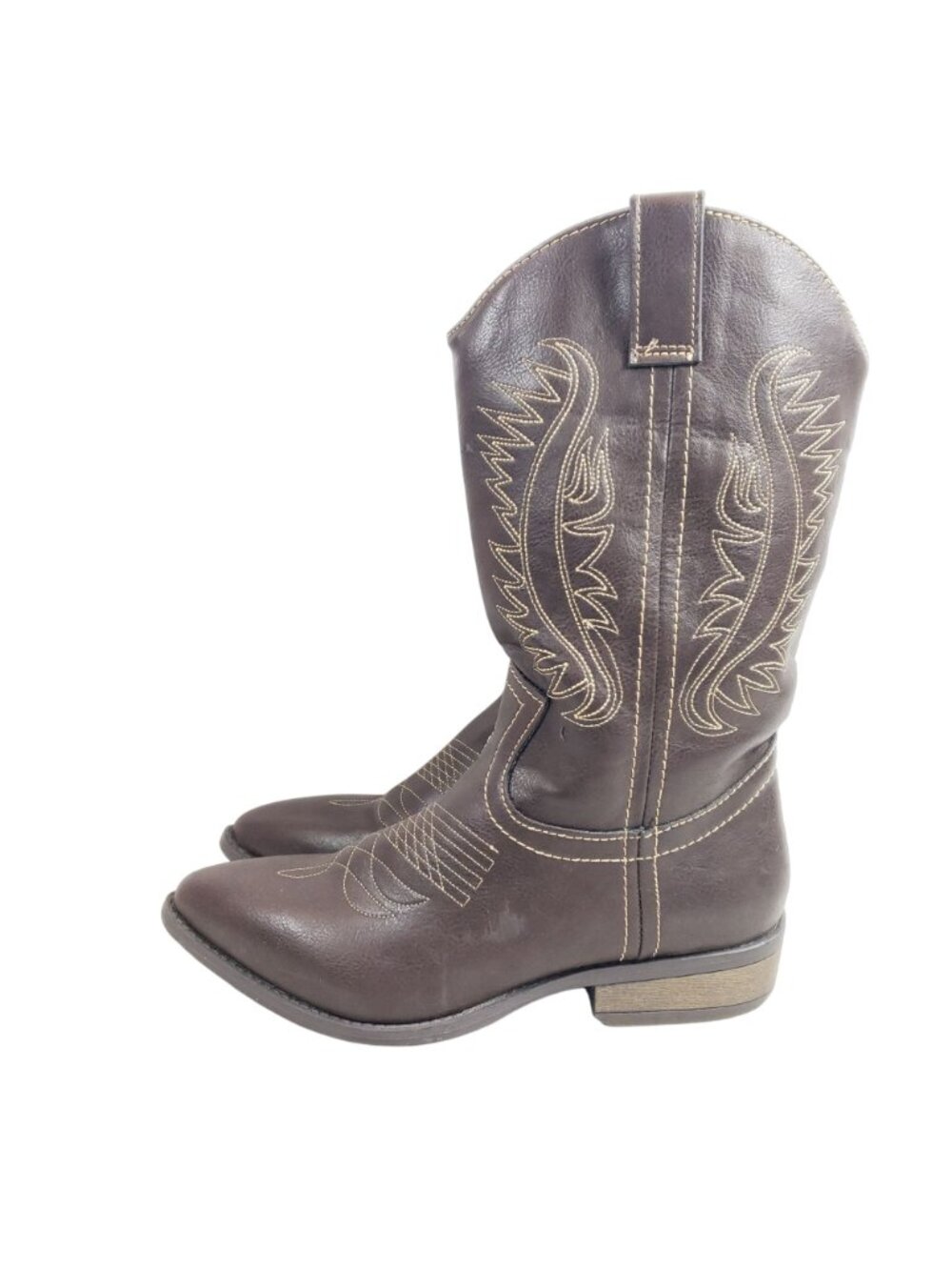 Rampage Womens Size 9 Wamblee Brown Western Cowboy Boots Faux Leather - Picture 5 of 9